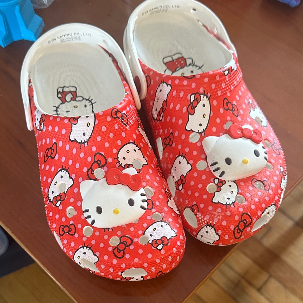 Hello Kitty Red Crocs